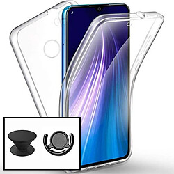 PHONECARE Kit Coque 3x1 360° Impact Protection + 1 PopSocket + 1 Support PopSocket Noir - Impact Protection - Samsung A20s