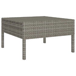 Maison Chic Salon de jardin 3 pcs + coussins - Mobilier/Meubles de jardin - Table et chaises d'extérieur Résine tressée Gris -MN57880 pas cher