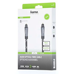 HAMA Câble audio à fibres optiques, connecteur ODT (Toslink), métal., 1,5 m