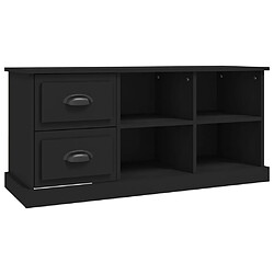 vidaXL Meuble TV noir 102x35,5x47,5 cm bois d'ingénierie