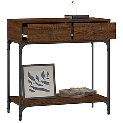 Avis vidaXL Table console chêne marron 75x34,5x75 cm bois d'ingénierie