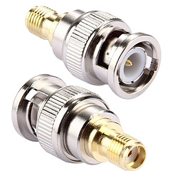 Wewoo 2 PCS BNC Mâle à SMA Femelle Connecteur