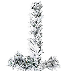 Acheter vidaXL Demi sapin de Noël artificiel mince avec neige floquée 150 cm