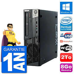 PC Lenovo ThinkCentre M92p SFF Intel G630 RAM 8Go Disque Dur 2To Windows 10 Wifi - Occasion