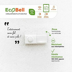 Sonnette Sans Fil avec Bouton-Pressoir SCS SENTINEL EcoBell 100 USB x 2 100 m (15 V) pas cher