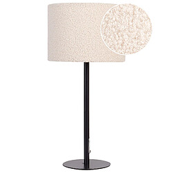 Beliani Lampe à poser VINAZCO Bouclé Beige