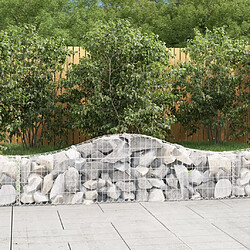 vidaXL Paniers de gabions - Argenté