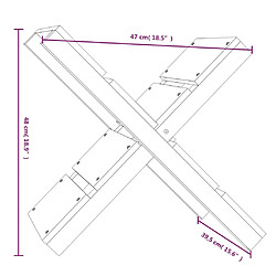 vidaXL Porte-bûches 47x39,5x48 cm Bois massif de pin pas cher