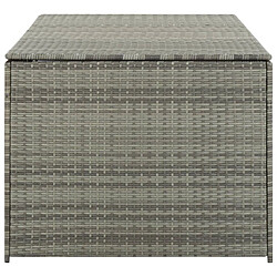 Avis vidaXL Boîte de rangement de jardin résine tressée 180x90x70 cm gris