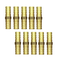 Avis laiton barbelé tuyau tuyau tube pagode raccord coupleur connecteur 10 pcs 10mm-10mm