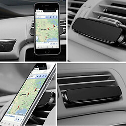 Avis Avizar Support voiture smartphone / tablette magnétique 2 clips grille aération - Noir