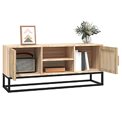 Avis Maison Chic Meuble TV scandinave - Banc TV pour salon 105x30x45 cm bois d'ingénierie et fer -MN52536