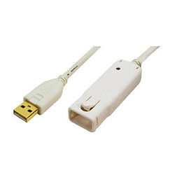 LogiLink UA0092 Câble USB 2.0 avec répéteur 12 m Blanc