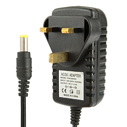 Wewoo Adaptateur Haute qualité UK Plug AC 100-240V à DC 9V 2A secteur, conseils: 5,5 x 2,1 mm, longueur de câble: 1 m