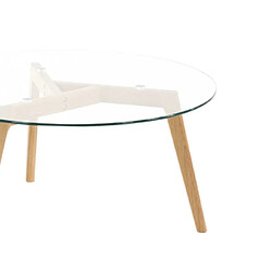 Avis Mes Table basse ronde plateau verre diamètre 90 cm - SCANDINO