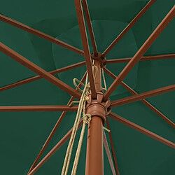 Avis Helloshop26 Parasol de jardin avec mât en bois 300 x 300 x 273 cm vert 02_0008370