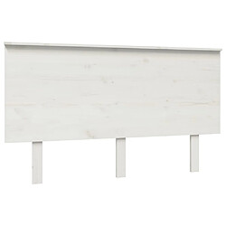 vidaXL Tête de lit Blanc 184x6x82,5 cm Bois massif de pin