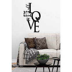 EPIKASA Décoration Murale en Métal All you need is Love pas cher