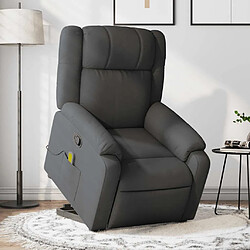 vidaXL Fauteuil de massage inclinable Gris foncé Tissu