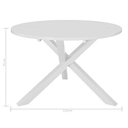 vidaXL Mobilier de salle à manger 5 pcs MDF Blanc pas cher