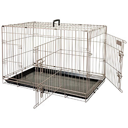 FLAMINGO Cage pour animaux Ebo Marron métallisé 77 x 47 x 55 cm 517581