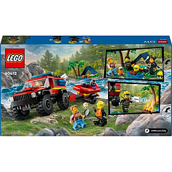 60412 Le camion de pompiers 4x4 et le canot de sauvetage LEGO® City