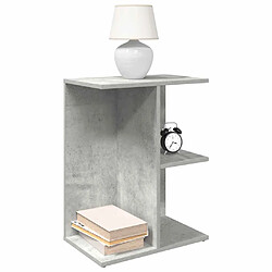 vidaXL Table de chevet gris béton 46,5x29x61 cm bois d'ingénierie