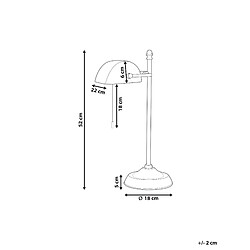 Avis Beliani Lampe à poser en métal vert et doré MARAVAL