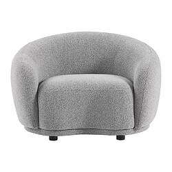 Fauteuil en tissu bouclette gris BOVANA de Pascal Morabito