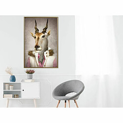 Paris Prix Affiche Murale Encadrée Animal Alter Ego Antelope 40 x 60 cm Or