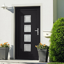 vidaXL Porte d'entrée anthracite 98x190 cm PVC