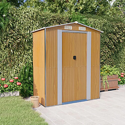 vidaXL Abri de jardin Marron clair 192x108x223 cm Acier galvanisé