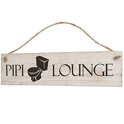 Mendler Planche murale Pipi-Lounge, planche décorative, panneau style shabby, vintage, 11x43x1cm, blanc