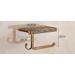 Universal Porte-papier toilette en laiton antique de style européen Porte-papier toilette à clips mobiles Porte-papier toilette Porte-bobine Accessoires WY51616 | Porte-papier (or) pas cher