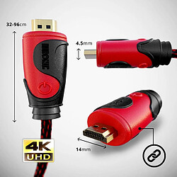 Avis Duronic HDC03 / 2 m | Câble HDMI dernière génération 2.0 | 2 mètres |Connecteurs en plaqué Or 24K | Permet la Transmission Rapide de Signal 3D 4K 2160p | Ethernet