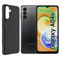 Visiodirect Coque de protection pour Samsung Galaxy A04S 4G 6.5" souple silicone Noir