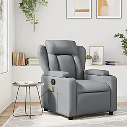 vidaXL Fauteuil inclinable Gris Similicuir