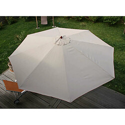 Decoshop26 Parasol de jardin Ø 3m polyester/bois crème 04_0003823