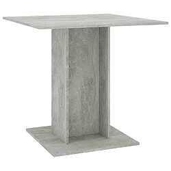 Maison Chic Table de salle à manger,Table à dîner Gris béton 80 x 80 x 75 cm Aggloméré -GKD61209