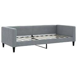 vidaXL Lit de repos sans matelas gris clair 90x190 cm tissu