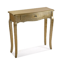 Versa Meuble d'entrée étroit, Table console Cagliari 80x30x80cm,Bois, Doré