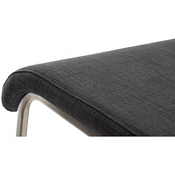 Decoshop26 Tabouret de bar x1 chaise haute siège pivotant en tissu gris foncé support en acier inoxydable 10_0005162 pas cher