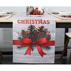 C360 Table de Noël Runner Christmas Nappe Long Strip Nappe Intérieur Accueil Décorations de Noël pour les fêtes de vacances