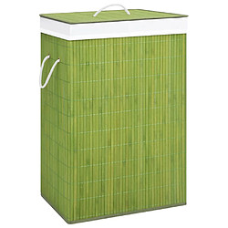 vidaXL Panier à linge avec 2 sections bambou vert 72 L