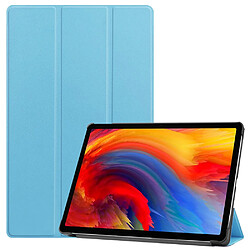 Etui en PU Réveil/Veille automatique avec support tri-pliure bleu ciel pour votre Lenovo Pad Plus