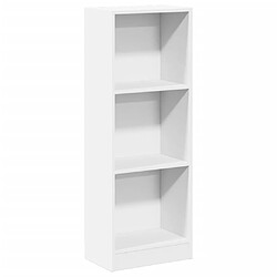 vidaXL Bibliothèque blanc 40x24x109 cm bois d'ingénierie