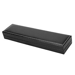 Vitrine de rangement rectangulaire en cuir PU noir pour boîte de montre de chaîne de collier pas cher