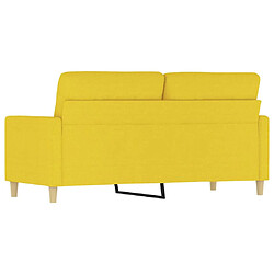 Acheter vidaXL Canapé à 2 places Jaune clair 140 cm Tissu