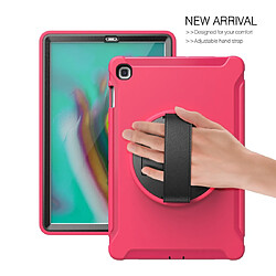 Acheter Wewoo Housse Coque Pour Galaxy Tab A 10.1 ?2019? T510 / T515 Rotation à 360 degrés PC + de protection en silicone avec support et dragonne Rose rouge