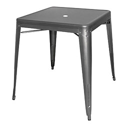 Table Carrée en Acier Gris Métallisé 668mm - Bolero Bistro